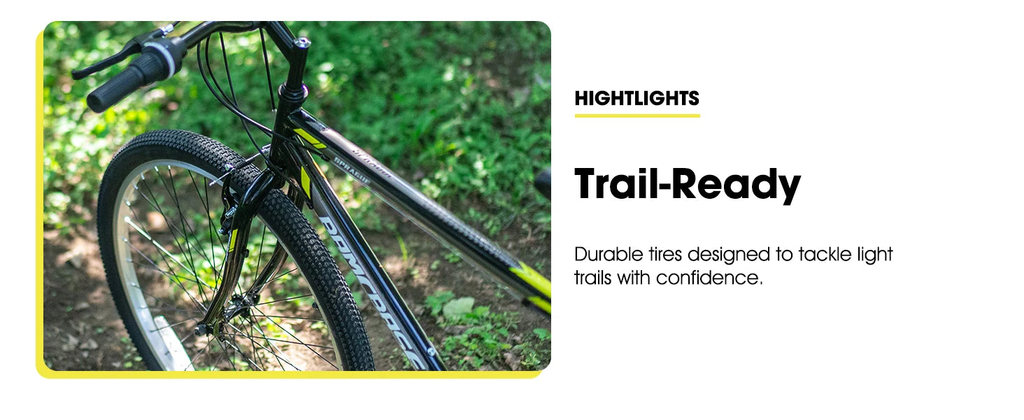 Hiland 24 26 inch Mountain Bike for Men Women, 21 Speeds