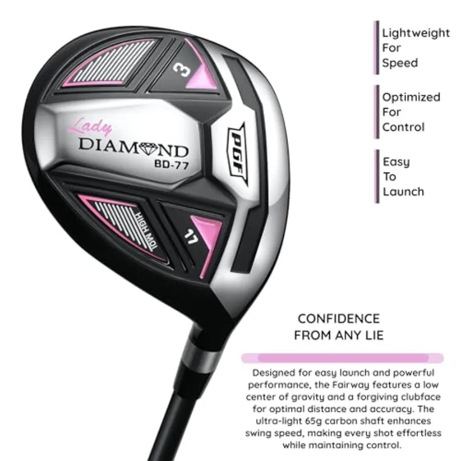 Complete Golf Club Package Set for Men Women 14-Pieces Regular Flex Steel Black Irons with Graphite Shafts