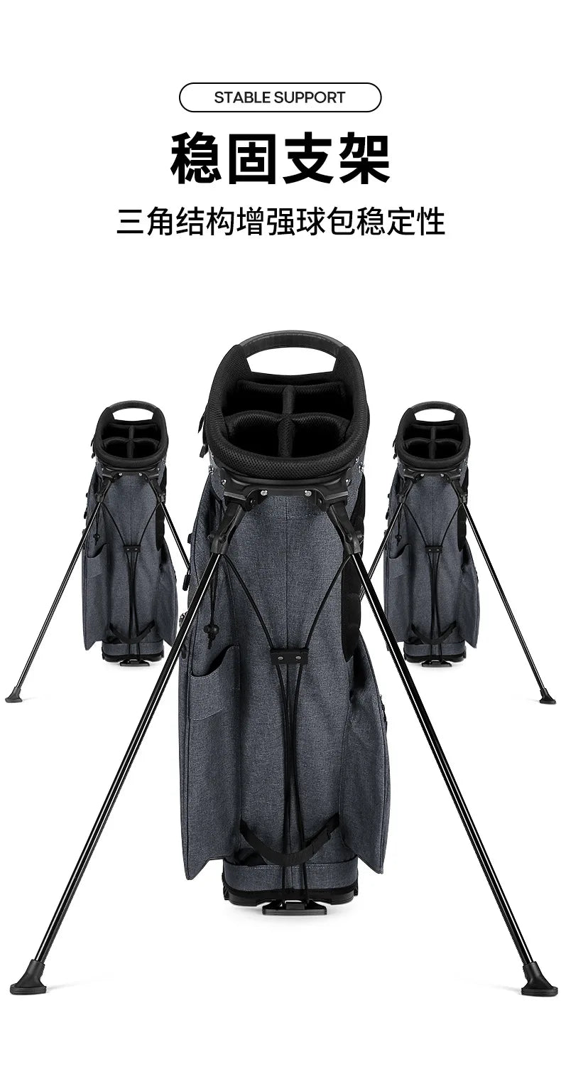 PGM Golf Stand Bag for Men Lightweight Waterproof QB092 Grey Stable Stand Easy Carry