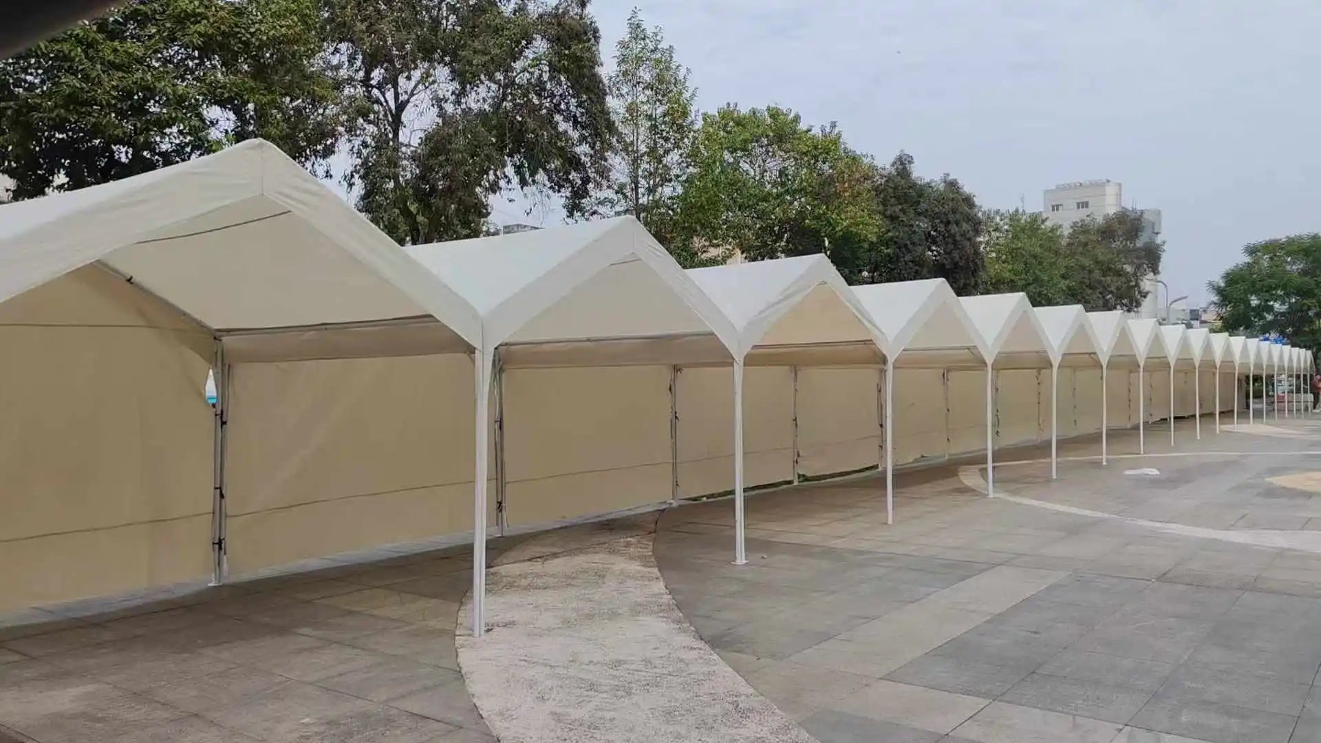 Outdoor Simple Folding Portable Modern Steel Frame Powder Coated Oxford Material Waterproof Carport