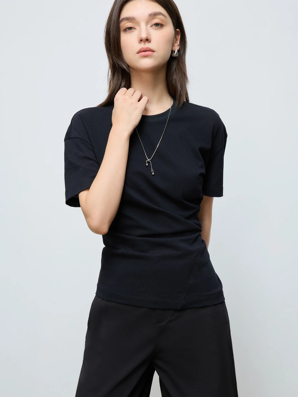 Unique Design T-shirt For Women Short Sleeve Top 2025 Spring New Design Knitted Versatile