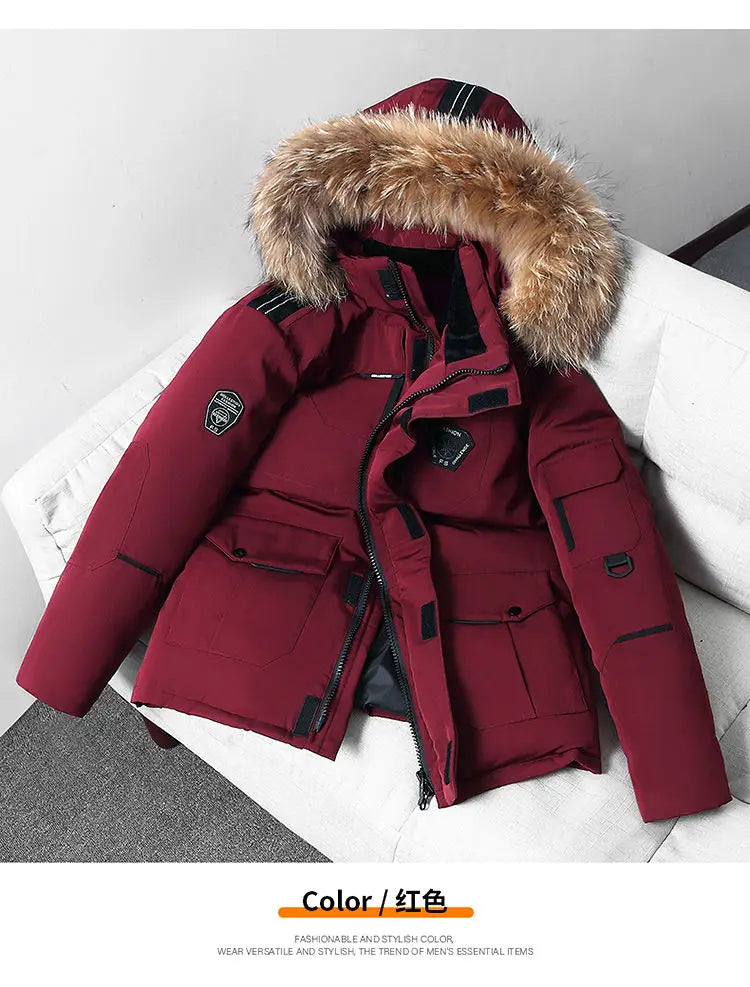 Hiking, Camping, Fishing, Outdoor Mountain Climbing, Traveling, Outings, Self-driving, Ice Sports, Short Hooded Down Jacket