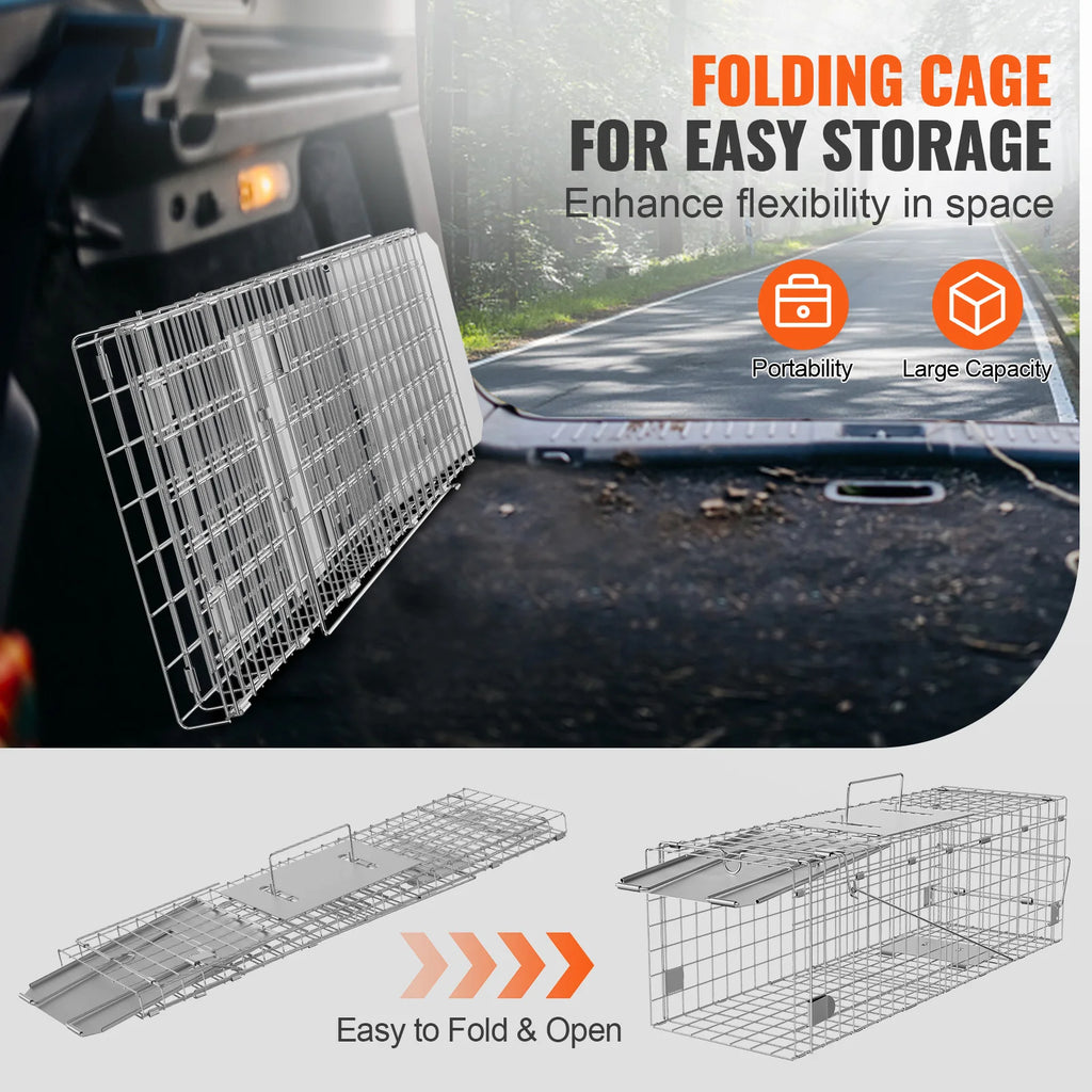 Trap Humane Cat Rodent Control Folding with Handle for Rabbits