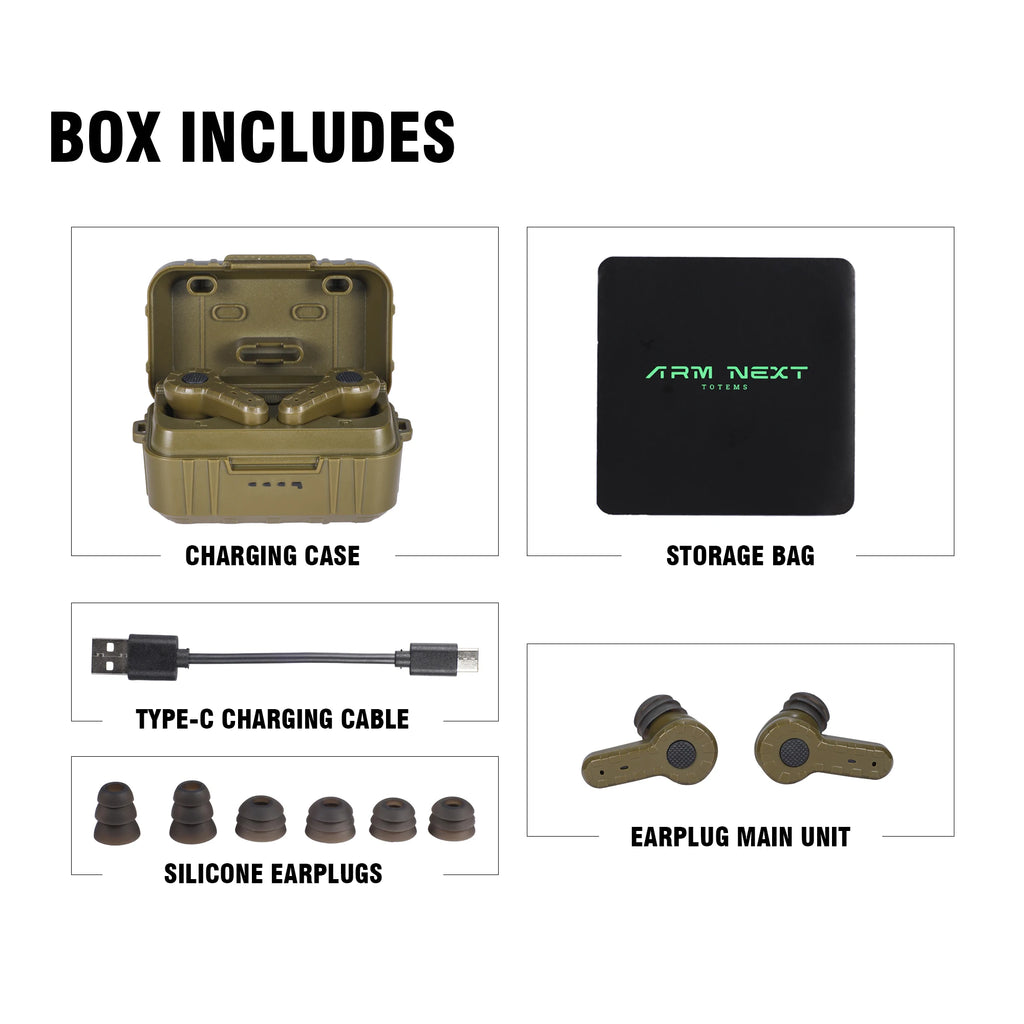 Tactical headset anti-noise earplugs noise-cancelling for shooting hearing protection