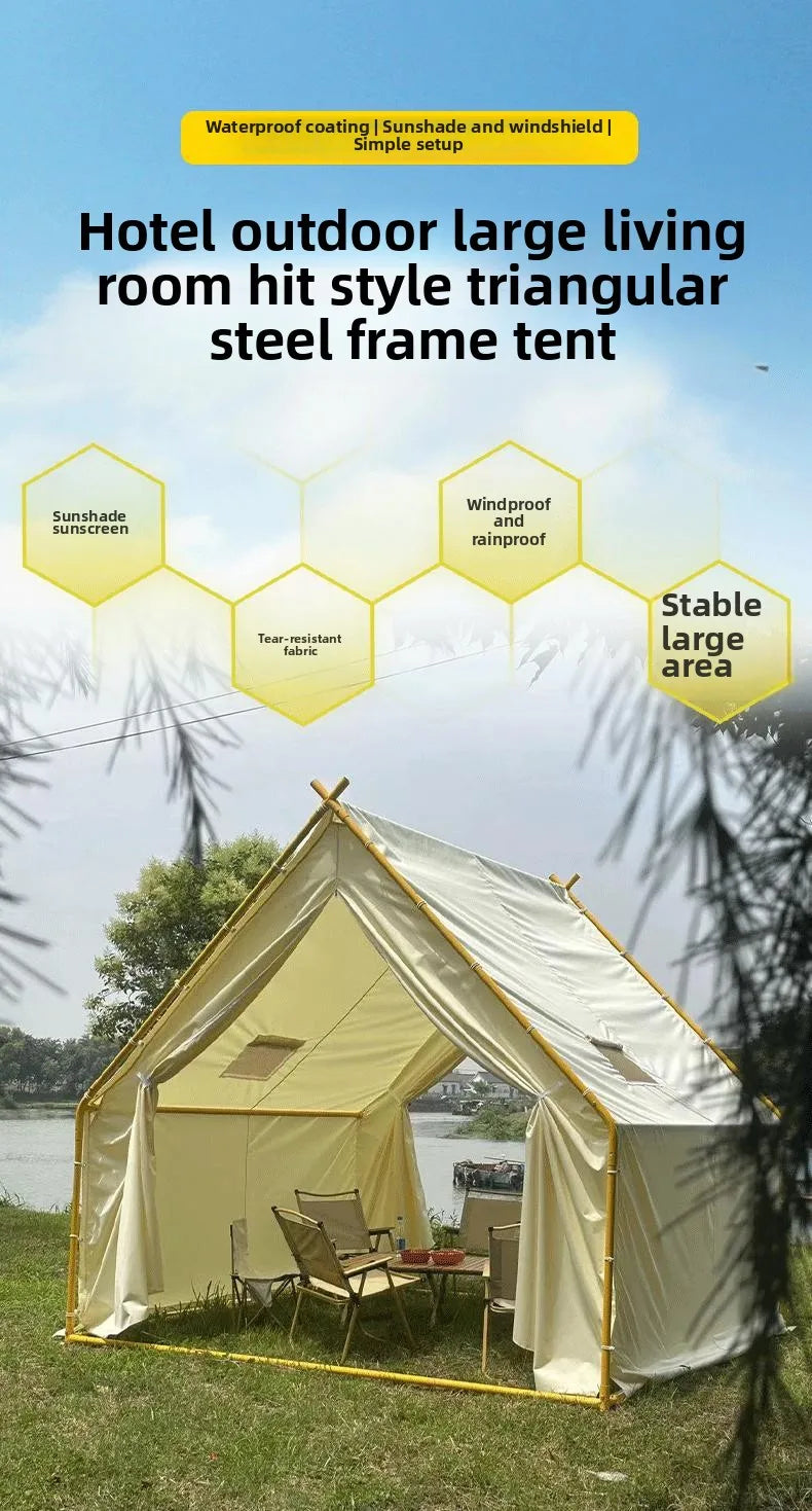 Outdoor Camping One Bedroom Use Waterproof Rainproof Canvas Dining Scenic Areas