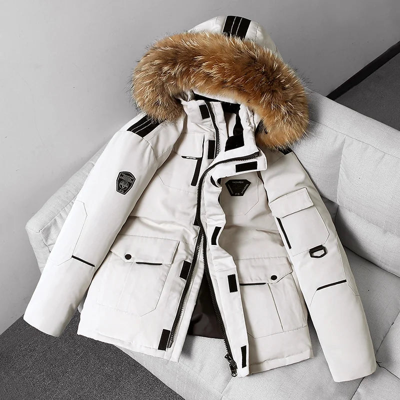 Hiking, Camping, Fishing, Outdoor Mountain Climbing, Traveling, Outings, Self-driving, Ice Sports, Short Hooded Down Jacket