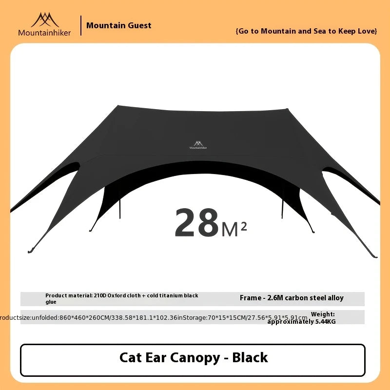 Outdoor sunshade umbrella. Suitable for outdoor recreational activities, camping, and patios.