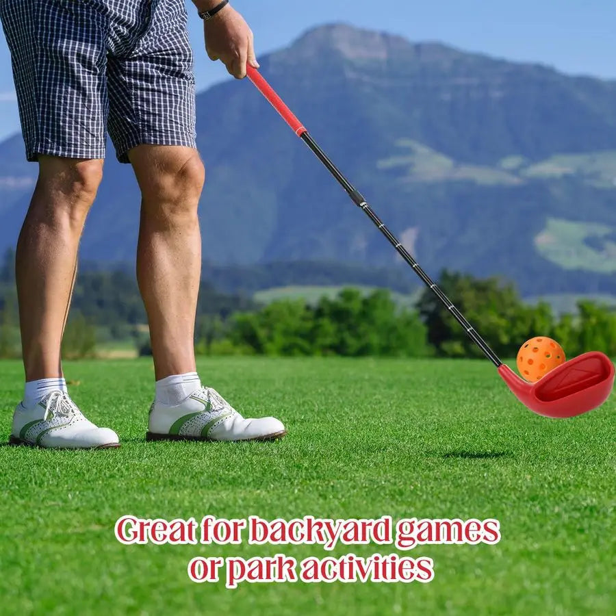 2 Pack Backyard Golf Club Set Adjustable Golf Club for Backyard Game Plastic Chipping Clubs Hit Plastic Balls Outdoor Indoor