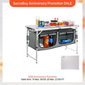 SucceBuy Camping Kitchen Table Quick set-up Folding Camping Table MDF Camping Table for Outdoor Picnics BBQ Camping RV Traveling