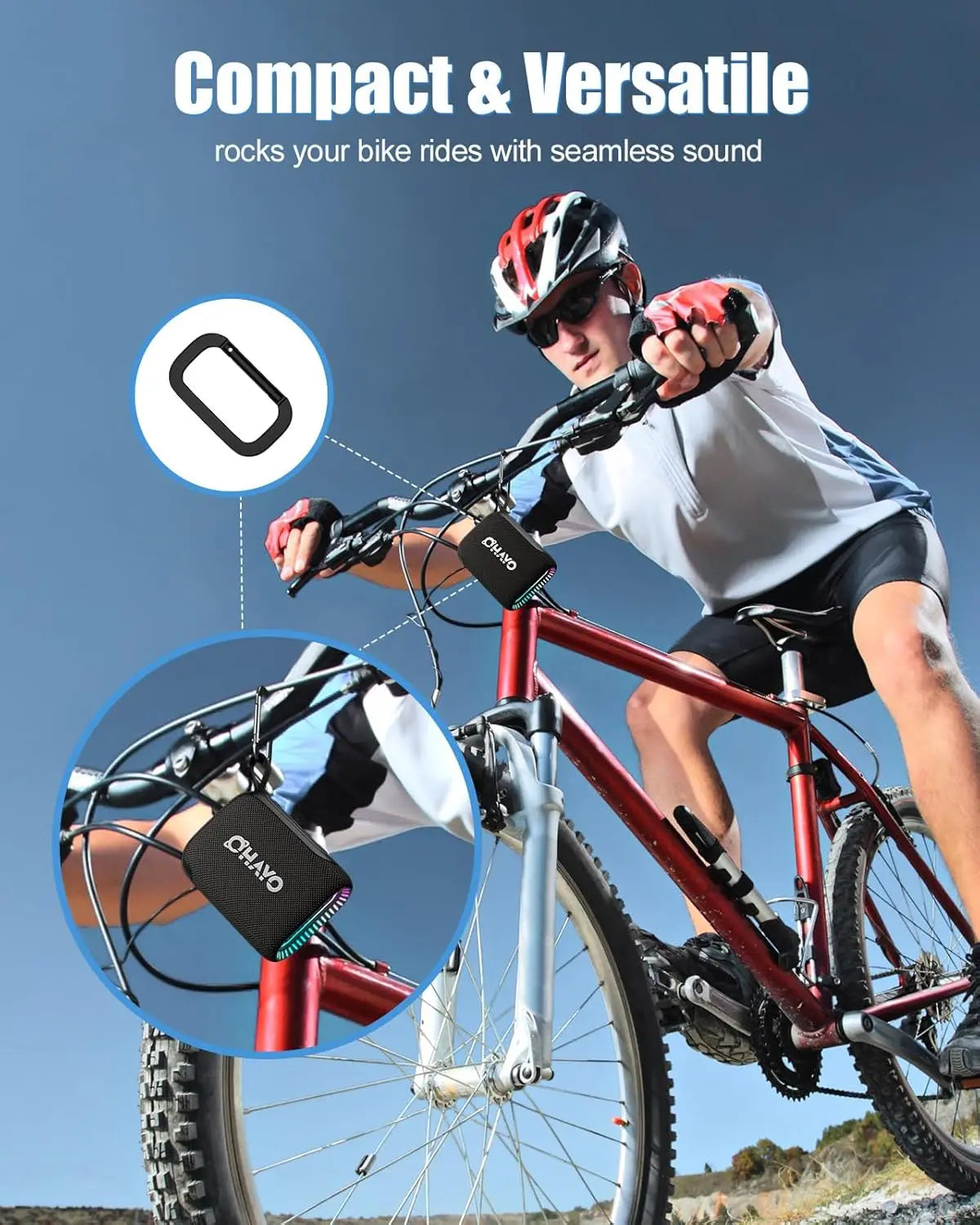 Portable Bluetooth Speaker, IPX7 Waterproof, Bluetooth 5.3,TWS , 24H Playtime, Powerful Stereo Sound, Speaker for Home, Outdoors