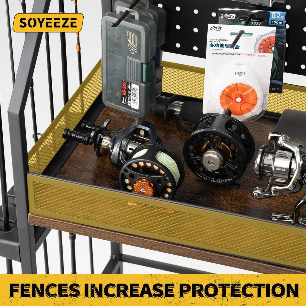 12 Rods, Lockable Wheels for Garage Organization