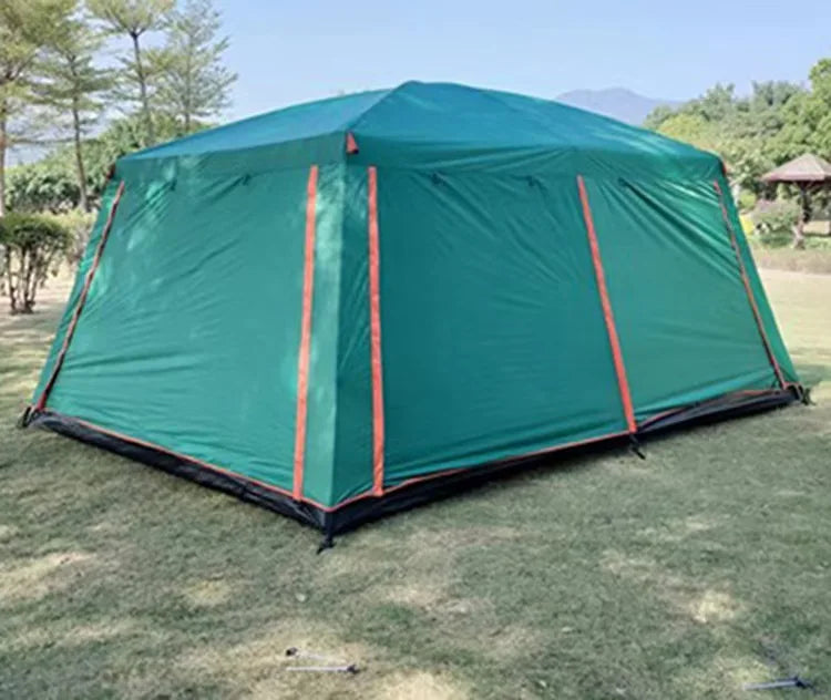 New Outdoor 8-12 People Double Rain And Sun Protection Two Rooms Tent
