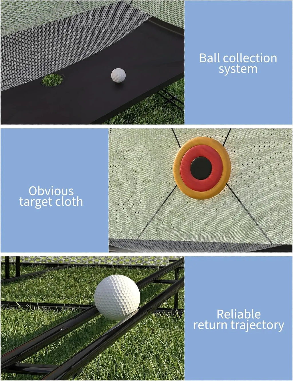 Golf Practice Cage Set with Easy Setup Practice Nets for Indoor/Outdoor Training