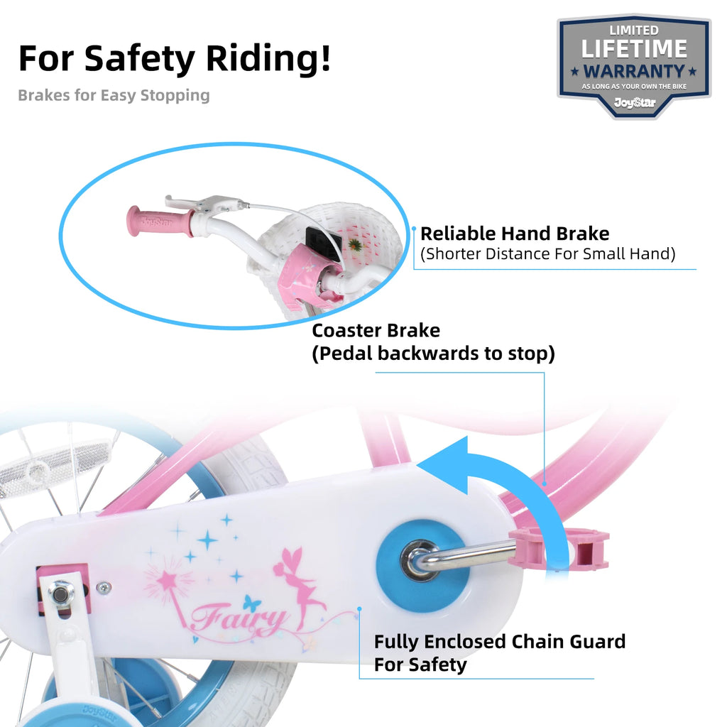 Fairy Girls Bike for 2-9 Years Old