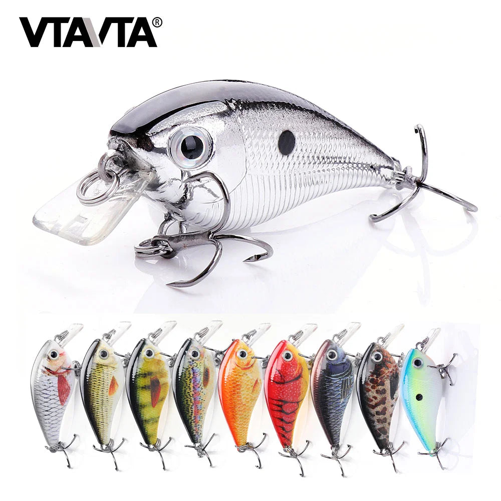 5cm/7cm Crankbaits Fishing Lure Floating Wobblers for Pike Black Minnow Lures for Fishing Artificial Bait Fishing Tackle
