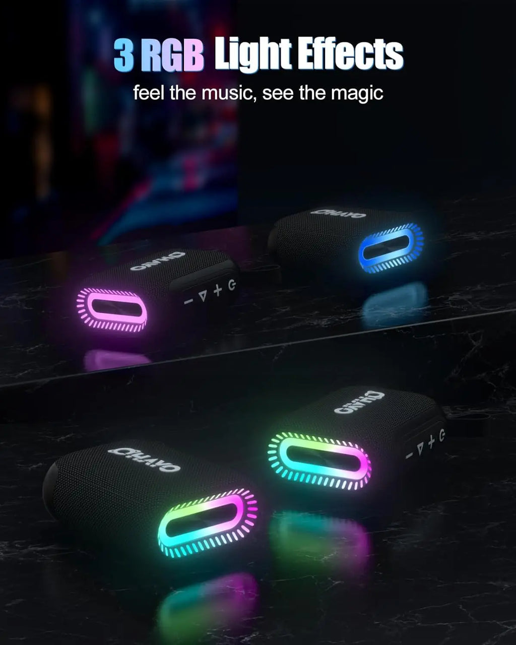 Portable Bluetooth Speaker, IPX7 Waterproof, Bluetooth 5.3,TWS , 24H Playtime, Powerful Stereo Sound, Speaker for Home, Outdoors