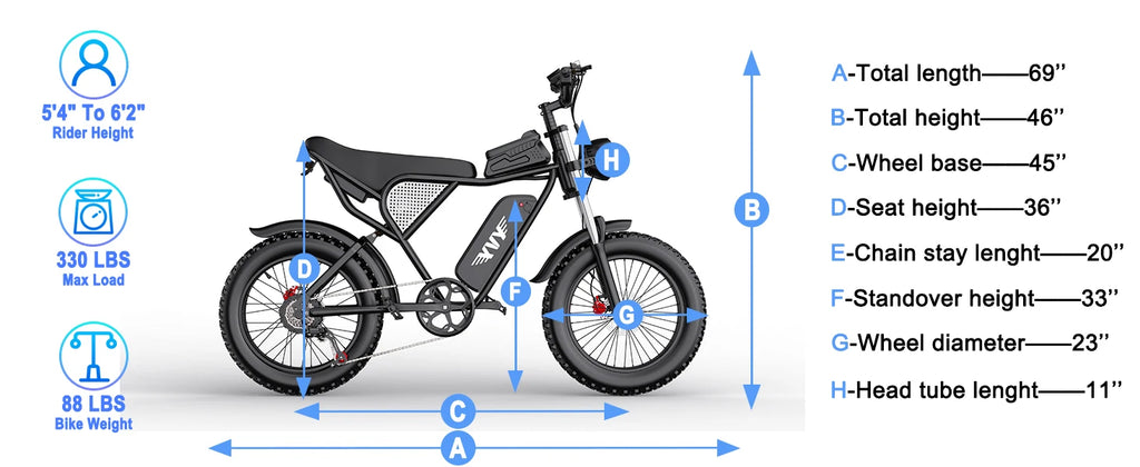 Electric Bicycle 2000W Dual Motor Fat Tire Electric Mountain Bike