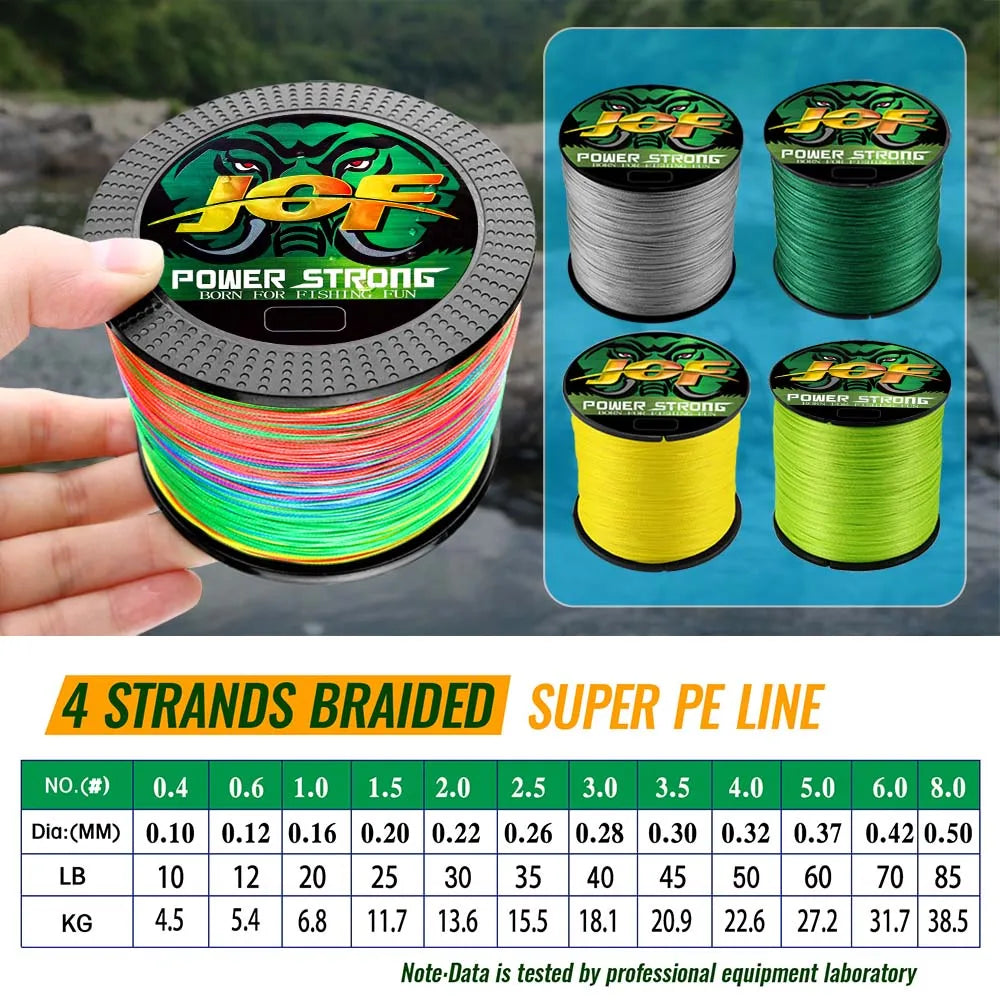 4 Braided x4 Strands 300M 100M Fly Fishing Line Multifilament Wire Pesca  10-85LB