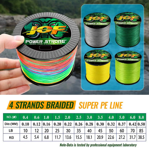 4 Braided x4 Strands 300M 100M Fly Fishing Line Multifilament Wire Pesca  10-85LB