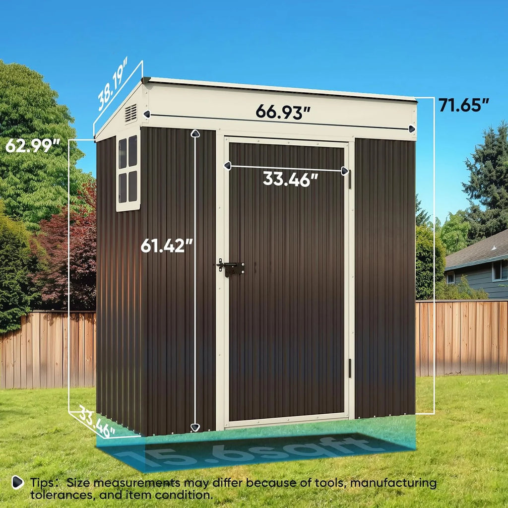 Garden Sheds Outdoor Storage Tool House Backyard Waterproof Easy Assembly