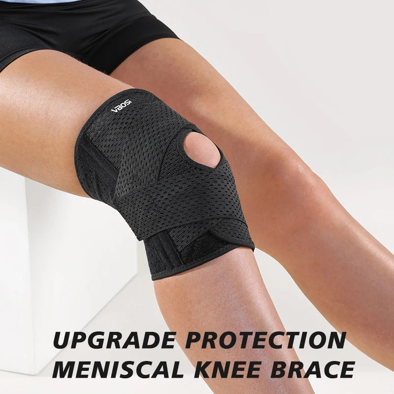Small Size Breathable Elastic Lightweight Knee Support with Spring Stays for Basketball Running Women Men