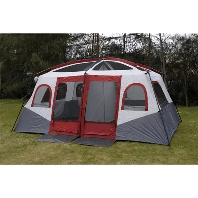 New Outdoor 8-12 People Double Rain And Sun Protection Two Rooms Tent