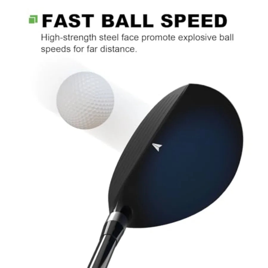 Hybrid Golf Clubs  23456789P Right Handed Regular Stiff Flex Graphite Shafts Black Silver