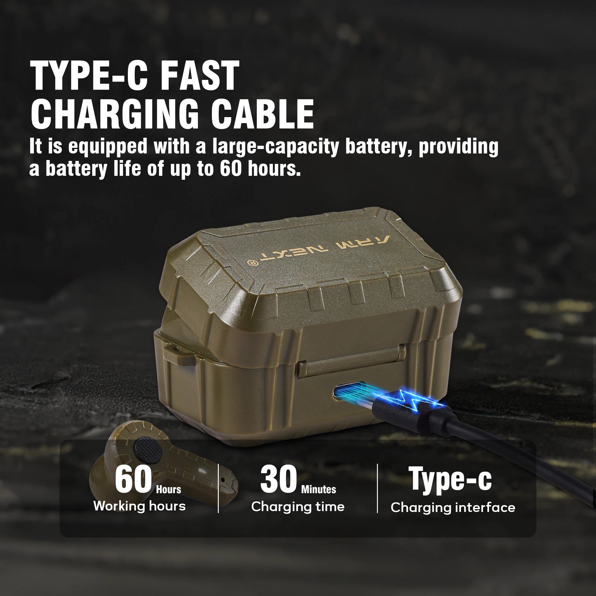 Tactical headset anti-noise earplugs noise-cancelling for shooting hearing protection