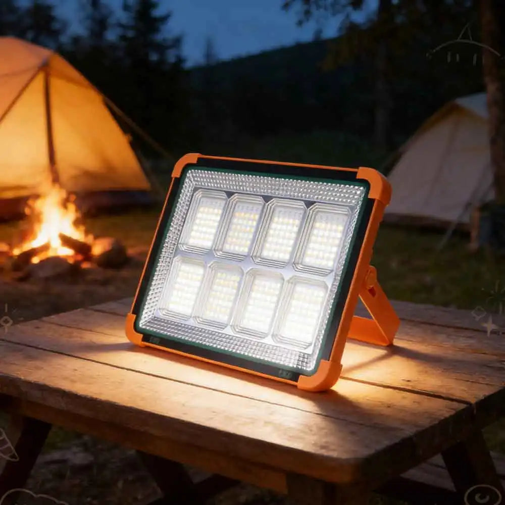 Outdoor camping solar floodlights, portable emergency lights solar LED tent lights