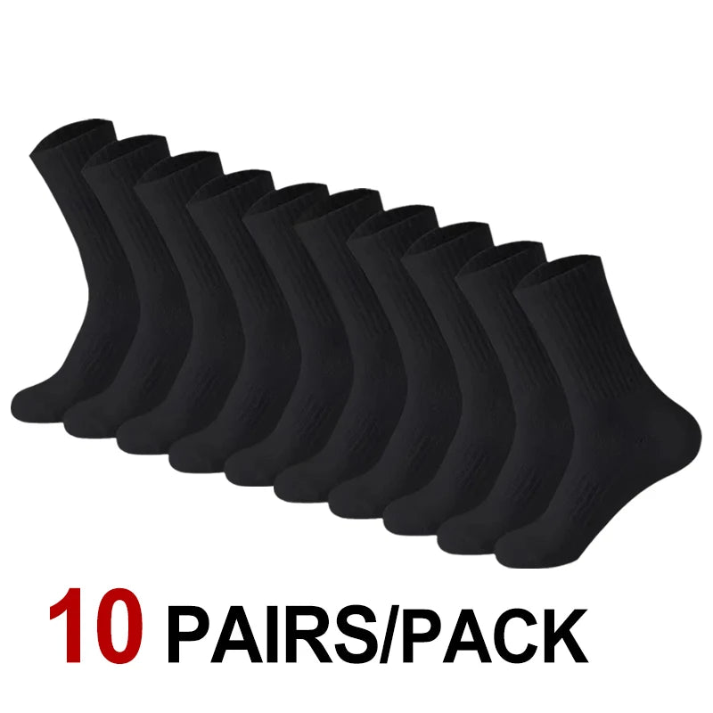 10/20 Pairs Neutral Solid Color Round Neck Socks Spring Summer Sweat Absorbing Breathable Comfortable
