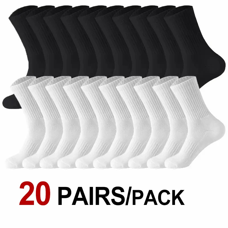 10/20 Pairs Neutral Solid Color Round Neck Socks Spring Summer Sweat Absorbing Breathable Comfortable