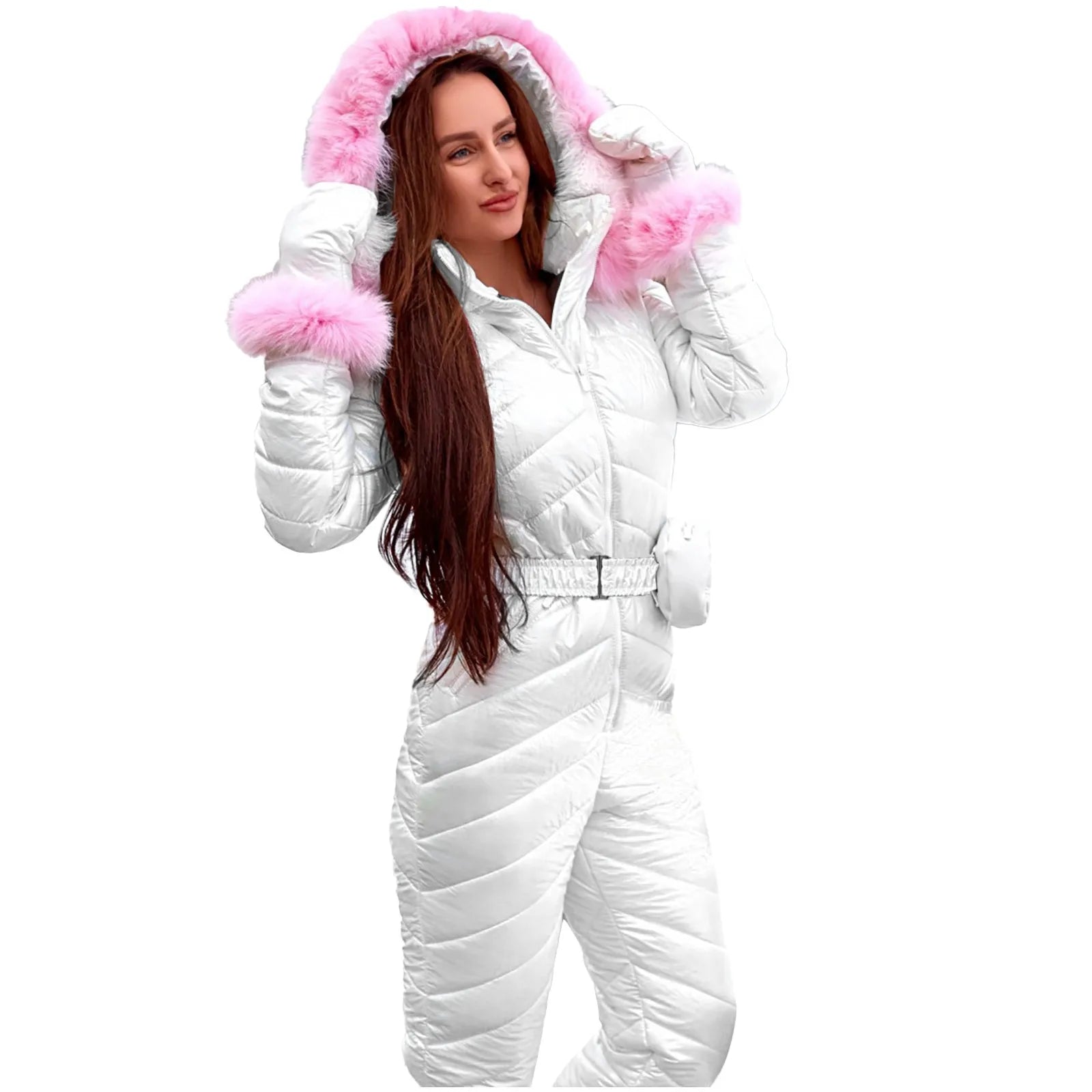 Ski Suit Women Fashion Sport Snowboard Plush down jacket