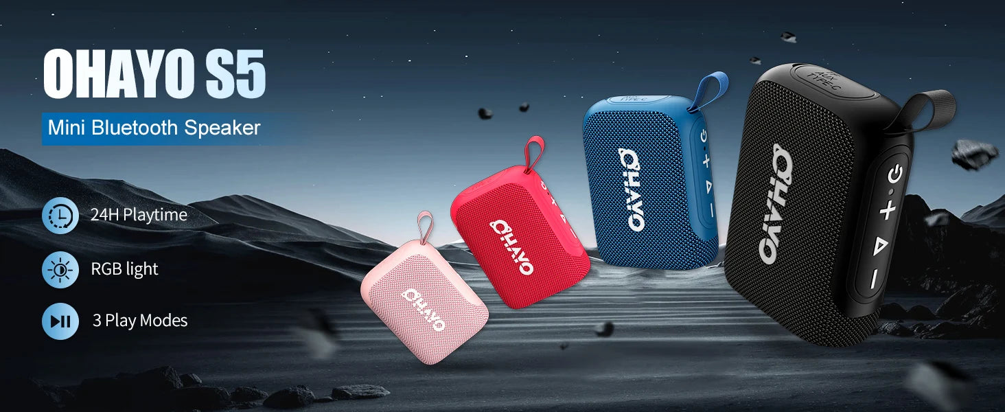 Portable Bluetooth Speaker, IPX7 Waterproof, Bluetooth 5.3,TWS , 24H Playtime, Powerful Stereo Sound, Speaker for Home, Outdoors