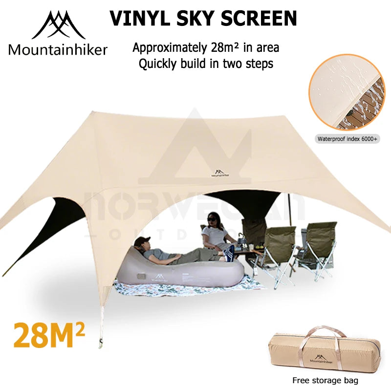 Outdoor sunshade umbrella. Suitable for outdoor recreational activities, camping, and patios.