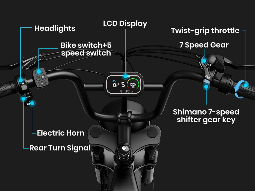 Adults Electric Bike 1000W Motor Bicycle 48V 20AH 20“ Tire