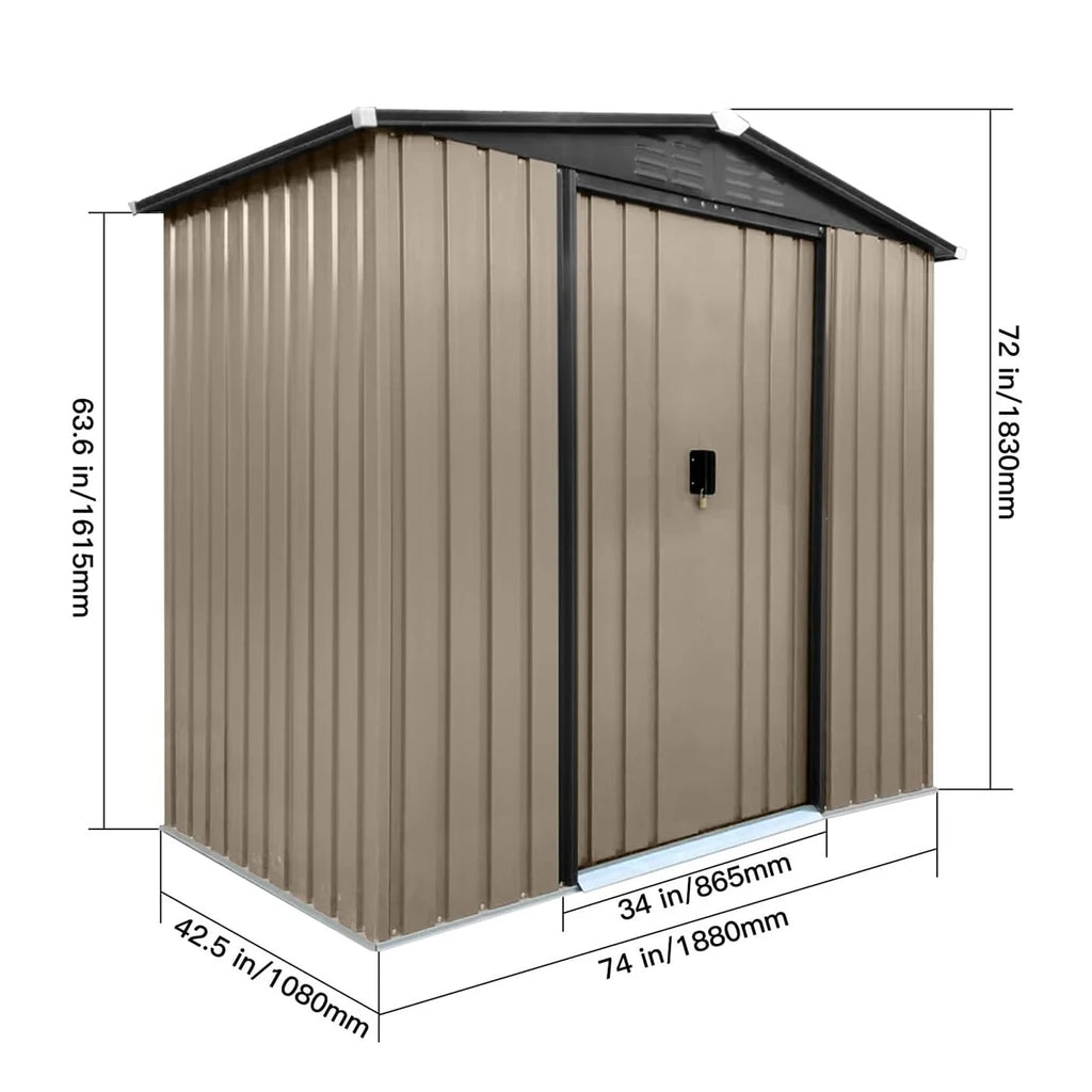 Garden Sheds Outdoor Storage Tool House Backyard Waterproof Easy Assembly