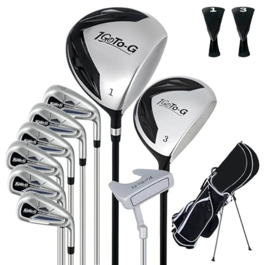Golf Clubs Set  Golf Clubs Full Set Right Handed Includes Stand Bag with Rain Hood 1Driver 3Wood 56789PW I