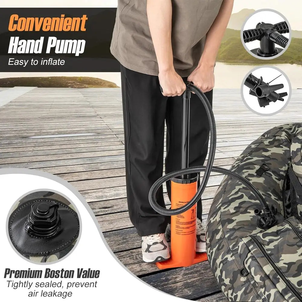 Inflatable Belly Boat with Fish Ruler,