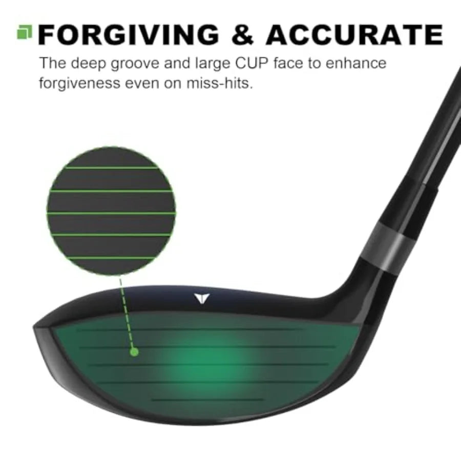Hybrid Golf Clubs  23456789P Right Handed Regular Stiff Flex Graphite Shafts Black Silver