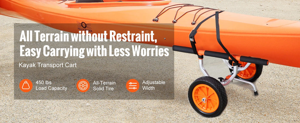 Kayak Cart 450lbs Detachable Canoe Trolley Cart