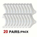 10/20 Pairs Neutral Solid Color Round Neck Socks Spring Summer Sweat Absorbing Breathable Comfortable