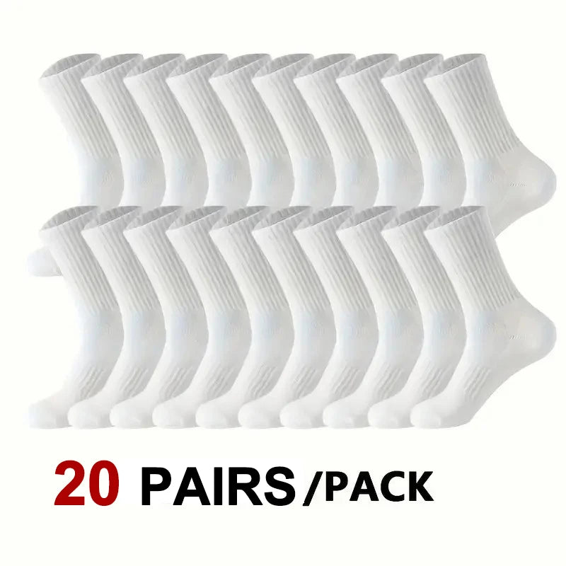 10/20 Pairs Neutral Solid Color Round Neck Socks Spring Summer Sweat Absorbing Breathable Comfortable