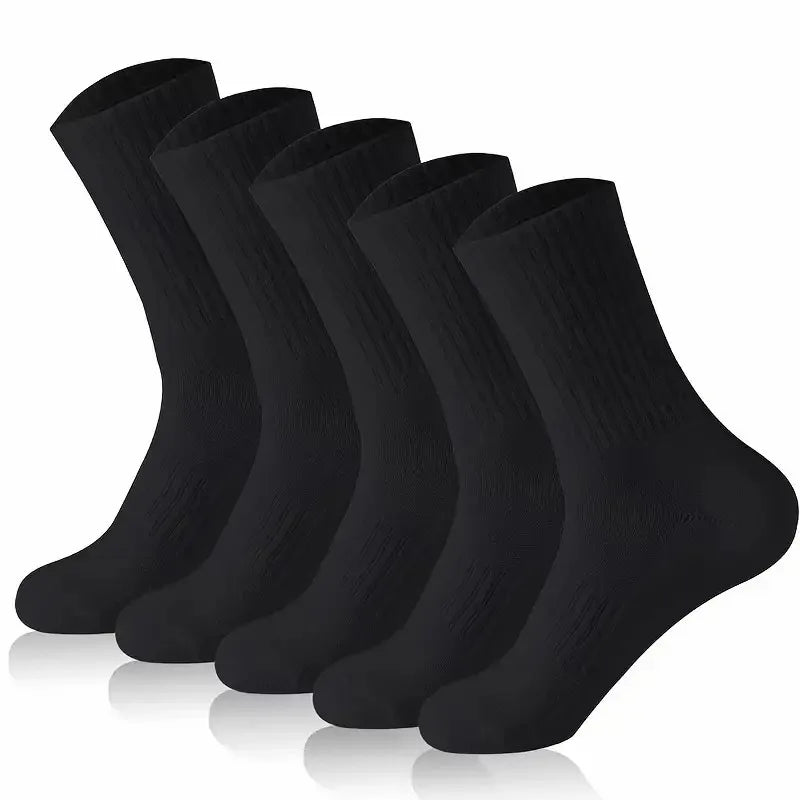 10/20 Pairs Neutral Solid Color Round Neck Socks Spring Summer Sweat Absorbing Breathable Comfortable