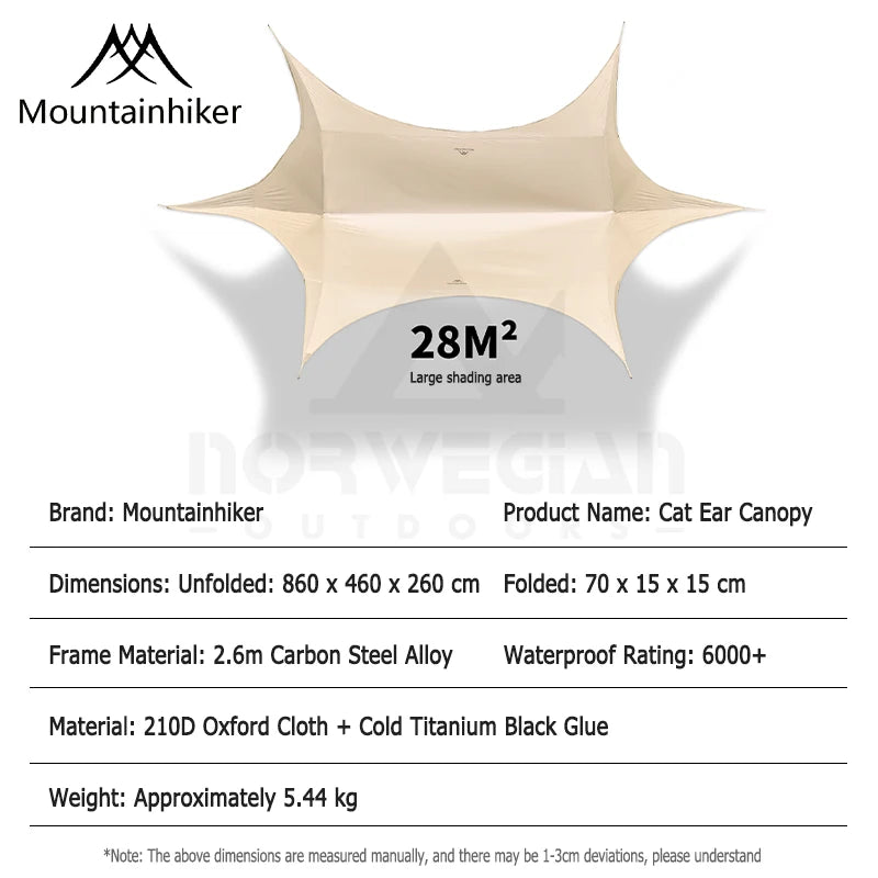 Outdoor sunshade umbrella. Suitable for outdoor recreational activities, camping, and patios.