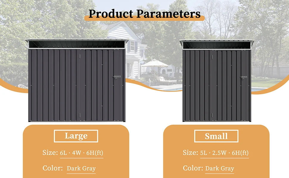 Garden Sheds Outdoor Storage Tool House Backyard Waterproof Easy Assembly