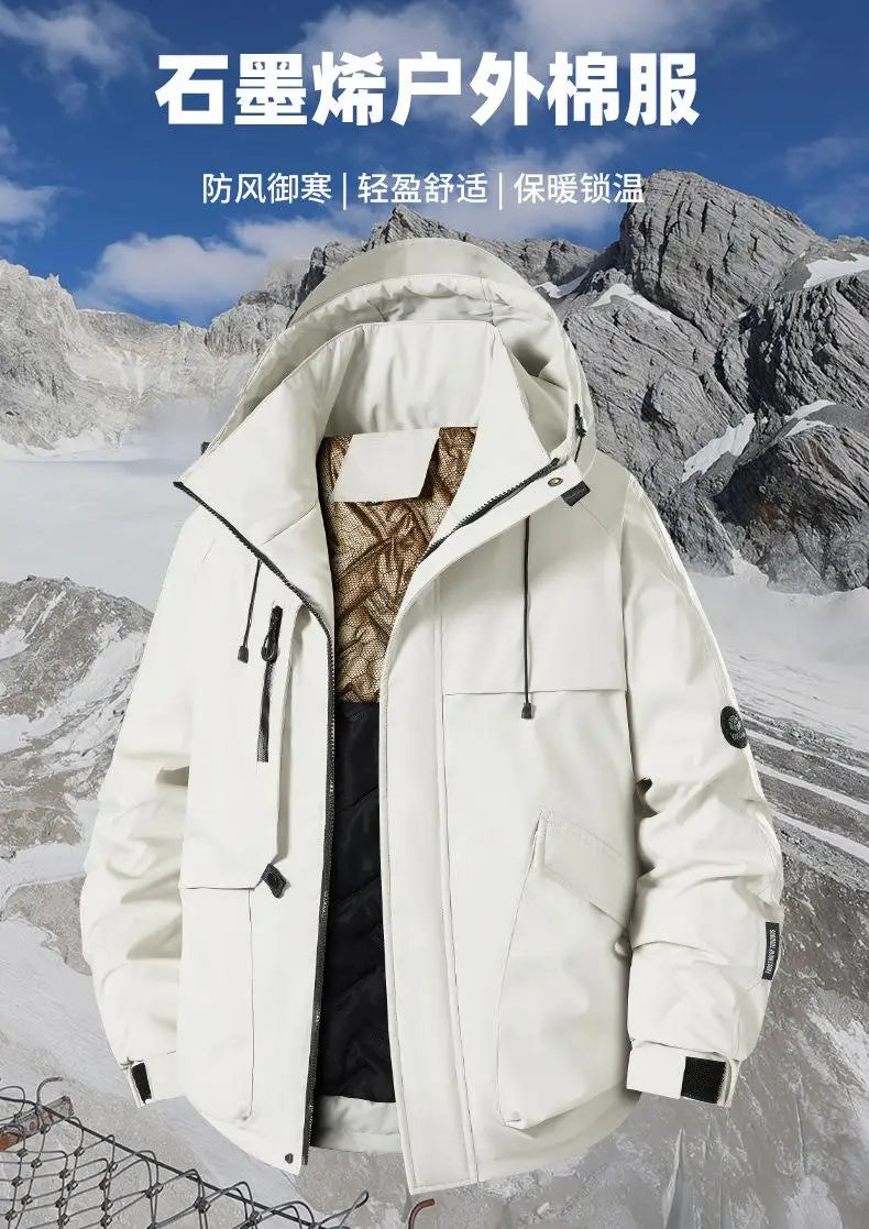 Outdoor Sports Jacket Cotton Jacket Warm And Unisex Waterproof Windproof Hiking And Cycling