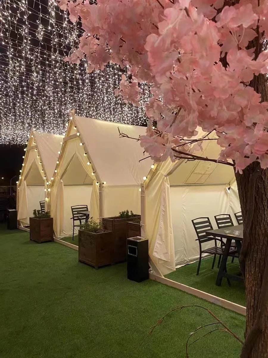 Outdoor Camping One Bedroom Use Waterproof Rainproof Canvas Dining Scenic Areas