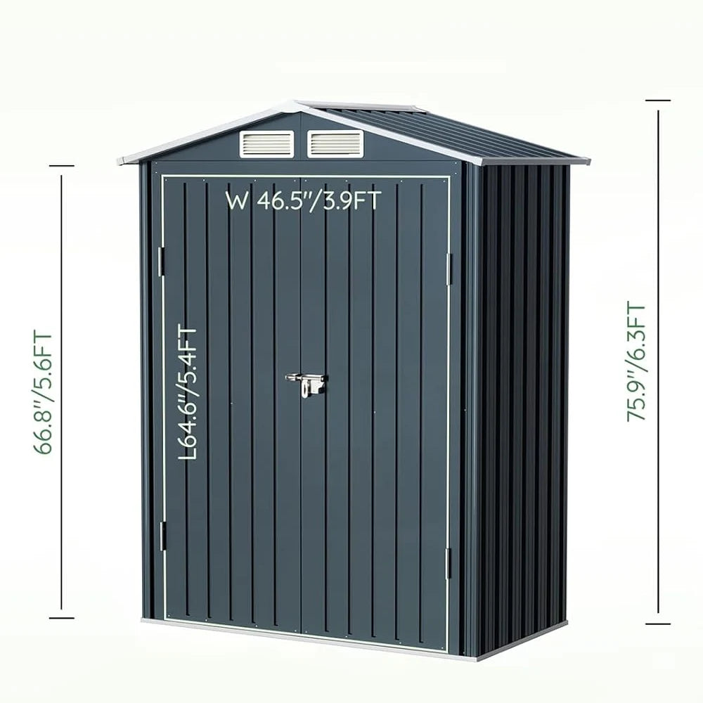 Garden Sheds Outdoor Storage Tool House Backyard Waterproof Easy Assembly