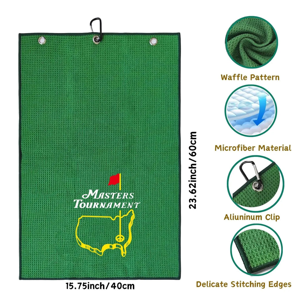2 Count Great Christmas Golf Gifts |  Embroidered Golf Towels for Golf Bags