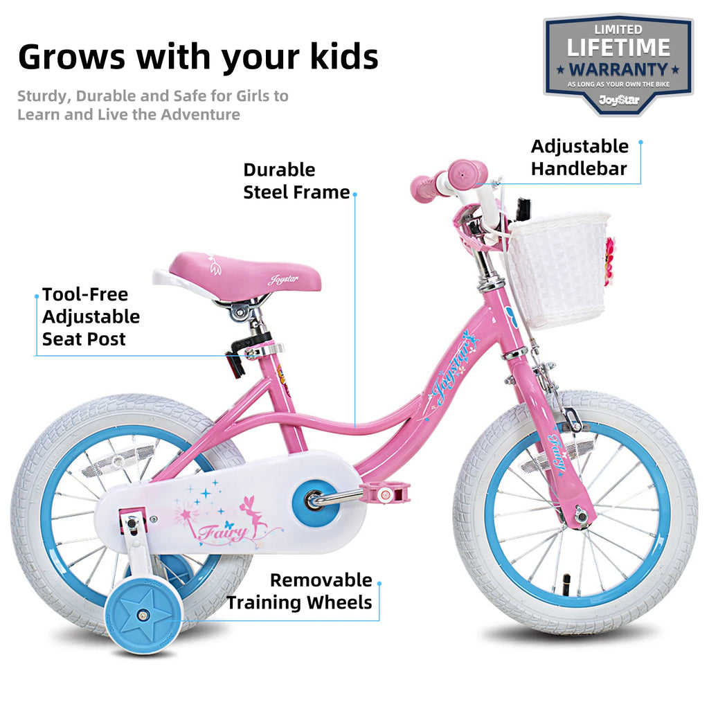Fairy Girls Bike for 2-9 Years Old